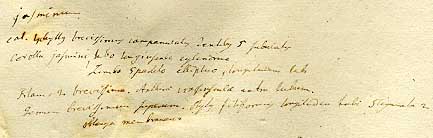 Linnaeus handwriting