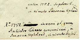 Osbeck's handwriting